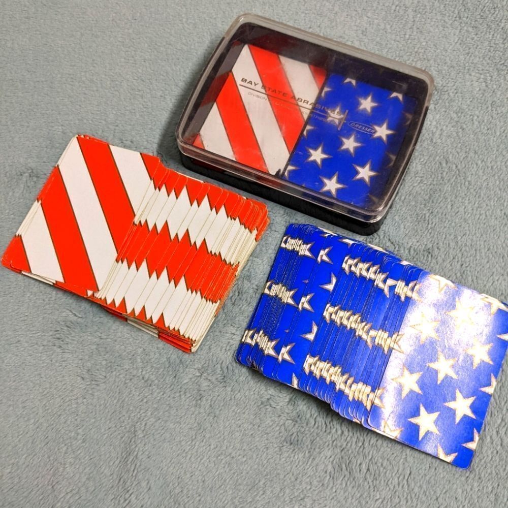 Vintage Stars & Stripes 2 Deck Bridge Cards w/ Case - Picture 2 of 6